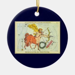 Schütze, Historisches Sternbild Urania's Spiegel Keramik Ornament