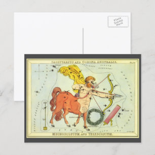 Schütze, Historisches Sternbild Urania's Spiegel Postkarte