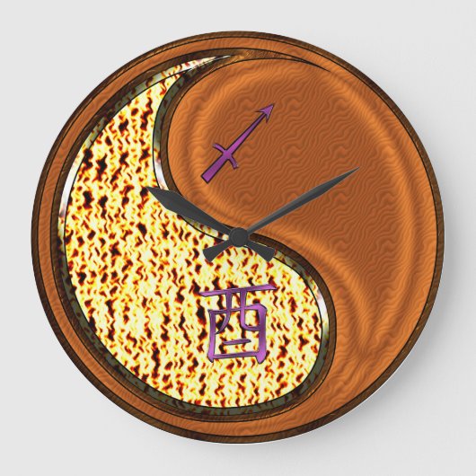 Schütze & Holz Hahn Große Wanduhr (Vorderseite)