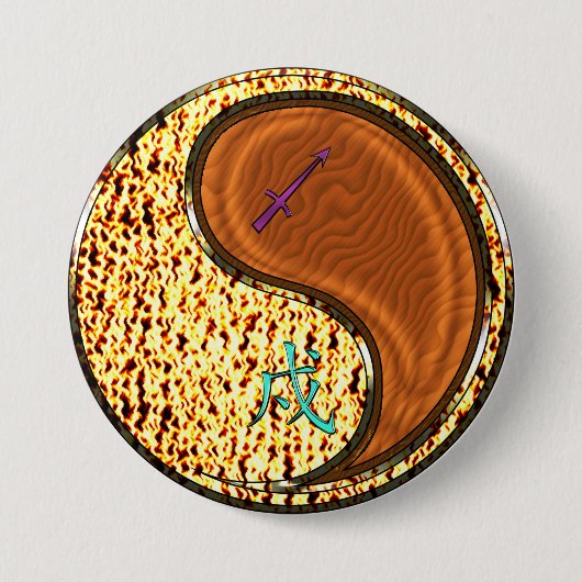 Schütze & Holz Hund Button (Vorderseite)