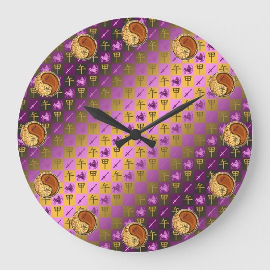 Schütze & Holzpferd Große Wanduhr (Vorderseite)