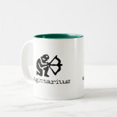 Schütze im Schwarzen Zweifarbige Tasse (Vorderseite Links)