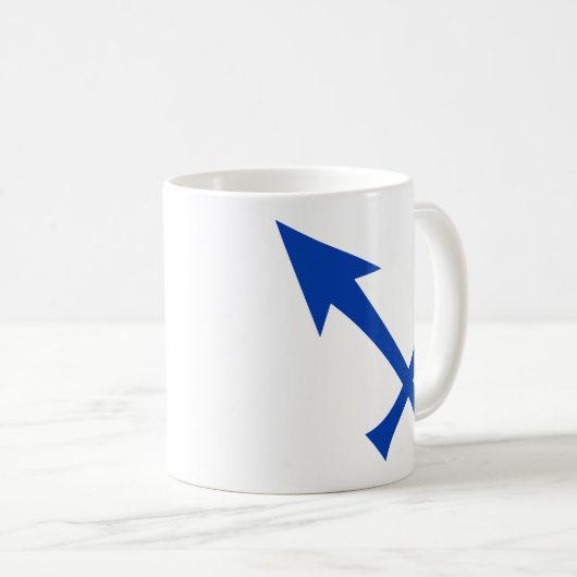 Schütze in Blau Kaffeetasse (VorderseiteRechts)