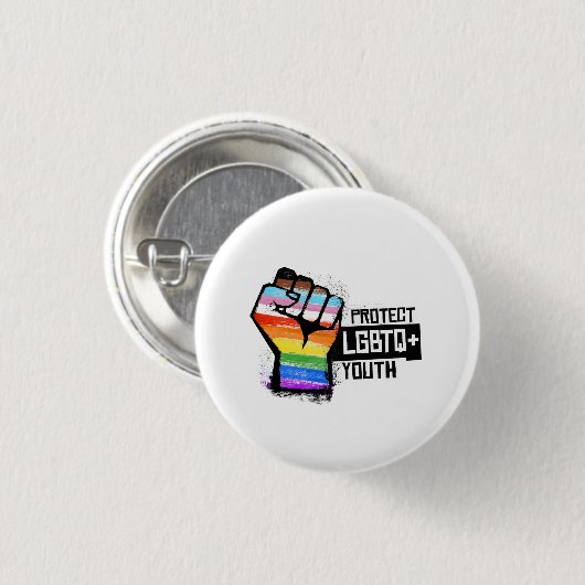 Schütze LGBTQ-Jugendliche Button (Vorne & Hinten)
