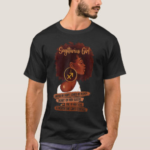 Schütze-Mädchen Für Schwarze Frauen Melanin Afro T-Shirt