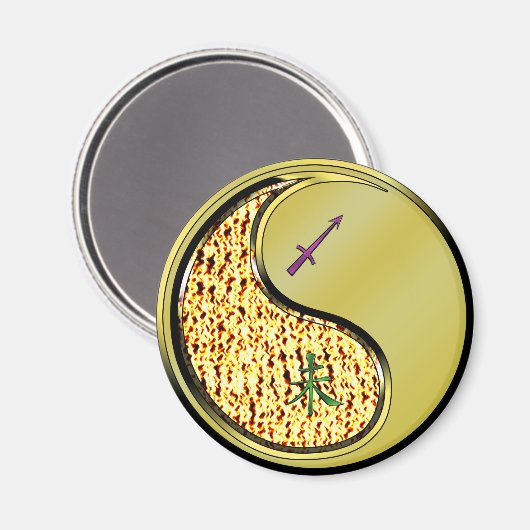 Schütze & Metall Ziege Magnet (Vorderseite/Rückseite)