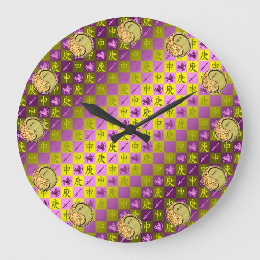 Schütze & Metallaffe Große Wanduhr (Vorderseite)