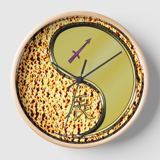 Schütze & Metalldrache Uhr (Vorderseite)