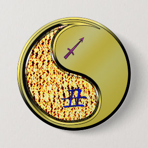 Schütze & Metallener Ochse Button