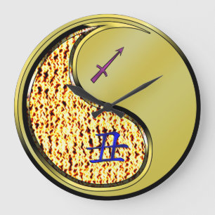 Schütze & Metallener Ochse Große Wanduhr
