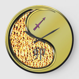 Schütze & Metallhase Große Wanduhr