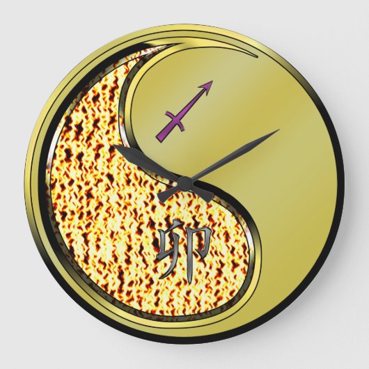 Schütze & Metallhase Große Wanduhr (Vorderseite)