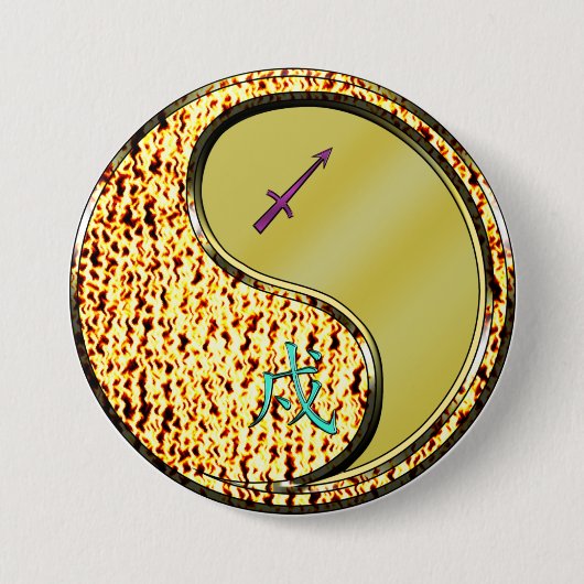Schütze & Metallhund Button (Vorderseite)