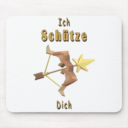 Schütze mit Bogen und Stern - Sternzeichen Mousepad (Vorne)