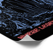 Schütze Nationalparks Mothman Kryptid Weirdcore Poster (Ecke)