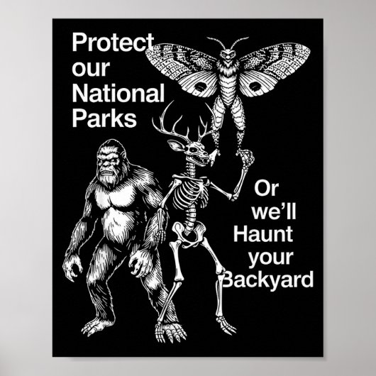Schütze Nationalparks oder suche Hinterhof heim Poster (Vorne)