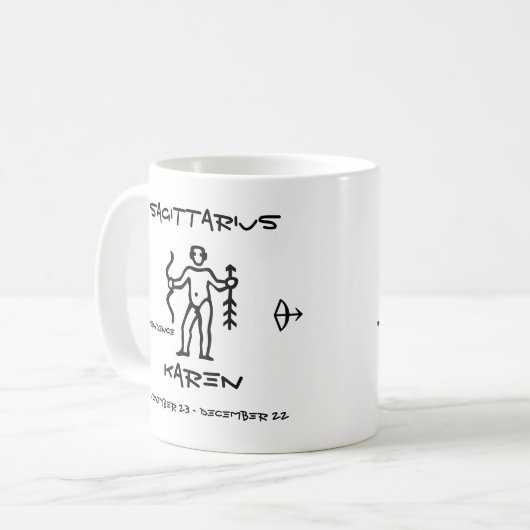 Schütze personalisiert kaffeetasse (Vorderseite Links)