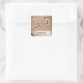 Schütze Quadratischer Aufkleber (Tasche)