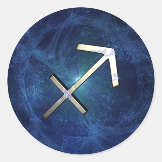 Schütze Runder Aufkleber (Vorderseite)