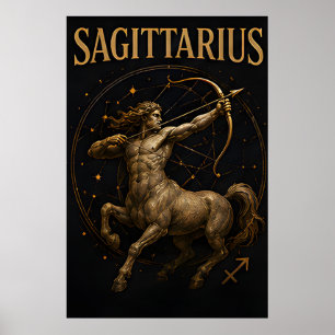 Schütze Schütze Sternzeichen Himmels Astrologie Sy Poster