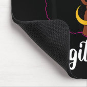 Schütze Schwarzes Mädchen Rosa Mütze Sternzeichen Mousepad (Ecke)