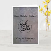 Schütze - Steinbock-Geburtstags-Karte Karte (Gelbe Blume)