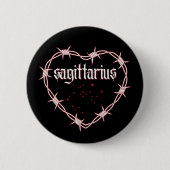 Schütze-Sternbild Gothic Edgy Geburtstag Button (Vorderseite)