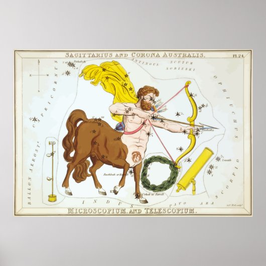 Schütze - Sternbild - Horoskop - Zodiac Poster (Vorne)