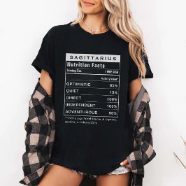 Schütze-Sternzeichen Astrologie Ernährungsfakten T-Shirt