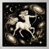 Schütze Sternzeichen Himmels- Astrologie Poster (Vorne)