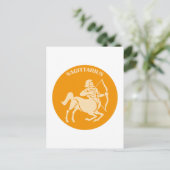 Schütze, Sternzeichen, Horoskop, Astrologie Postkarte (Stehend Vorderseite)