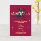 Schütze-Tierkreis-Geburtstag Karte (Gelbe Blume)