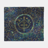 Schütze-Tierkreis-Goldohrschnecke auf Fleecedecke (Vorderseite (Horizontal))