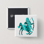 Schütze-Tierkreis-Quadrat-Button Button (Vorne & Hinten)