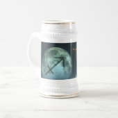 Schütze-Tierkreis-Symbol Bierglas (Vorderseite Links)