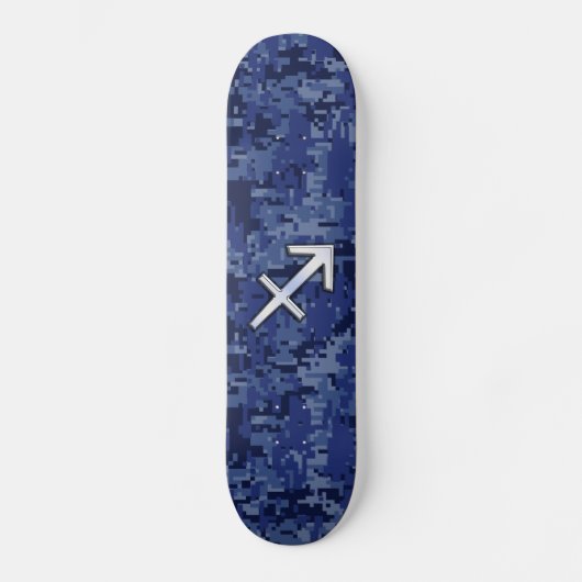 Schütze-Tierkreis-Symbol NavyDigital Tarnung Skateboard (Vorderseite)