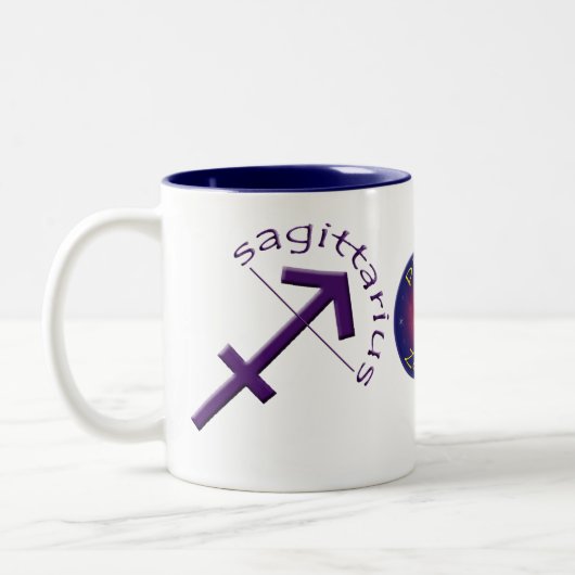 Schütze-Tierkreis-Symbol-Tasse Zweifarbige Tasse (Links)