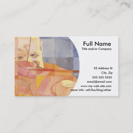 Schütze-Tierkreis Visitenkarte (Vorderseite)