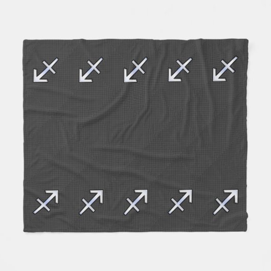 Schütze-Tierkreis-Zeichen-Kohlenstoff-Faser-Art Fleecedecke (Vorderseite (Horizontal))