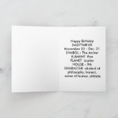 Schütze-Tierkreisgeburtstagskarte Karte (Innenseite)