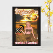 Schütze-Tierkreisgeburtstagskarte Karte (Gelbe Blume)