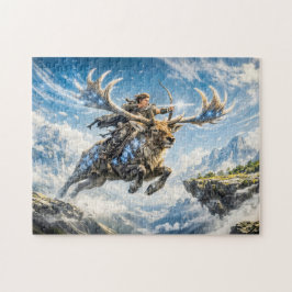 Schütze-Tierkreiszeichen mit Krieger auf einem maj Puzzle