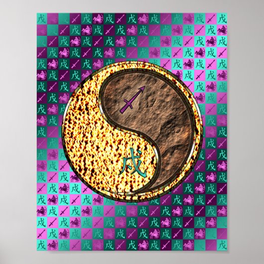 Schütze und Erdhund Poster (Vorne)