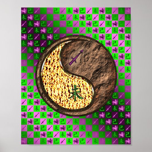 Schütze und Erdziege Poster (Vorne)