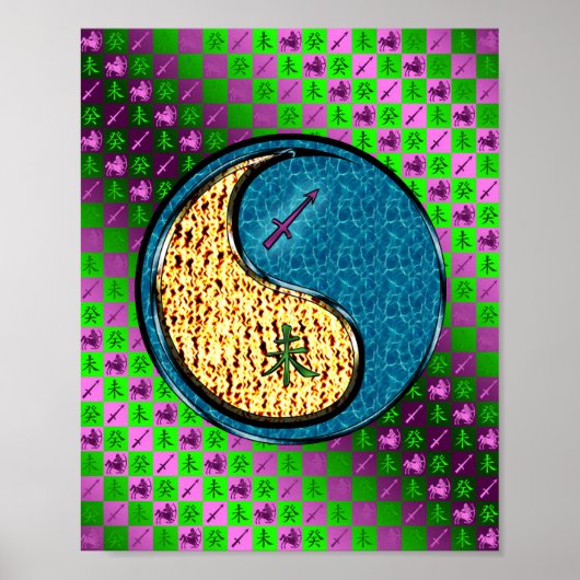 Schütze und Wasserziege Poster (Vorne)