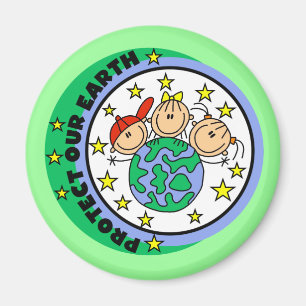 Schütze unsere Erde T-Shirts und Geschenke Magnet