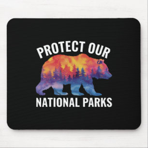 Schütze unsere Nationalparks Smokey Resist Bär Vor Mousepad