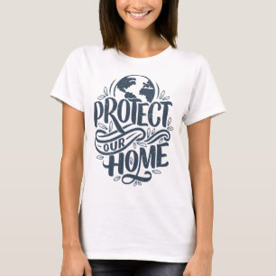 Schütze unseren Planeten Vintage-Design-T-Shirt T-Shirt