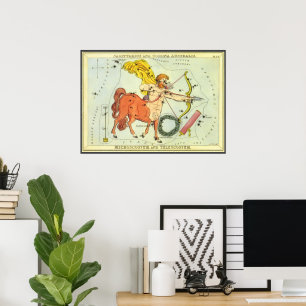 Schütze, Vintage Konstellation Urania's Spiegel Poster