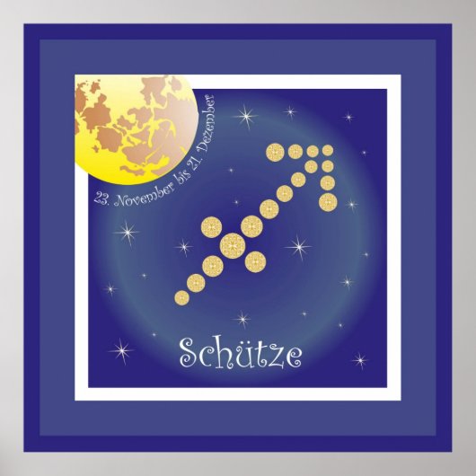 Schütze vom 23. November bis 21. Poster (Vorne)